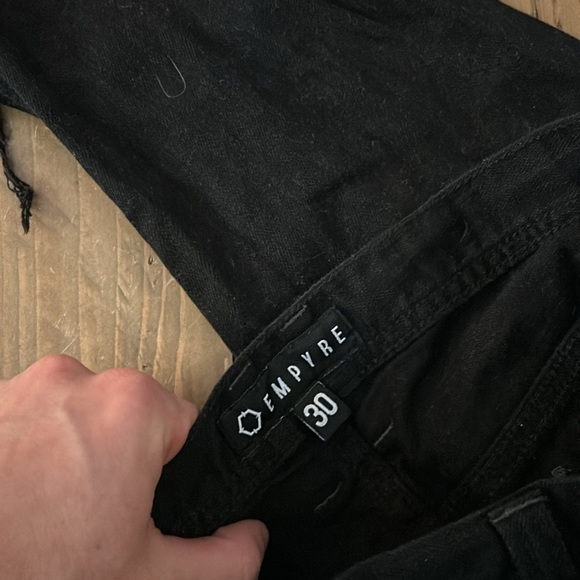 Empyre Verge Tapered Black Skinny Jeans size 30 - Picture 7 of 8